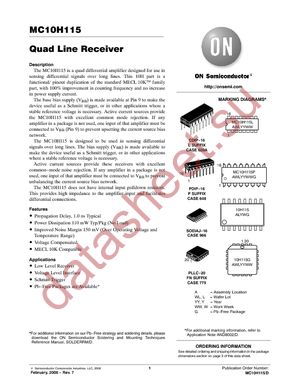 MC10H115FNR2 datasheet  